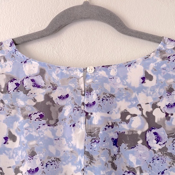 AMOUR VERT Silk Sandrine Floral Painted Shift Dress - Picture 10 of 16